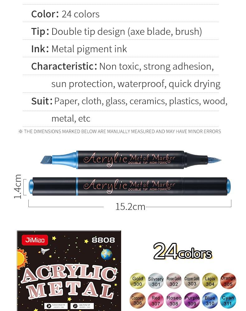 product-Double-headed Metal Acrylic Marker Pen