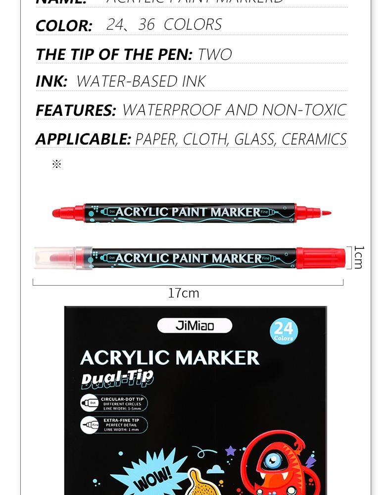 product -Gouache Acrylic Coloring Marker Pen