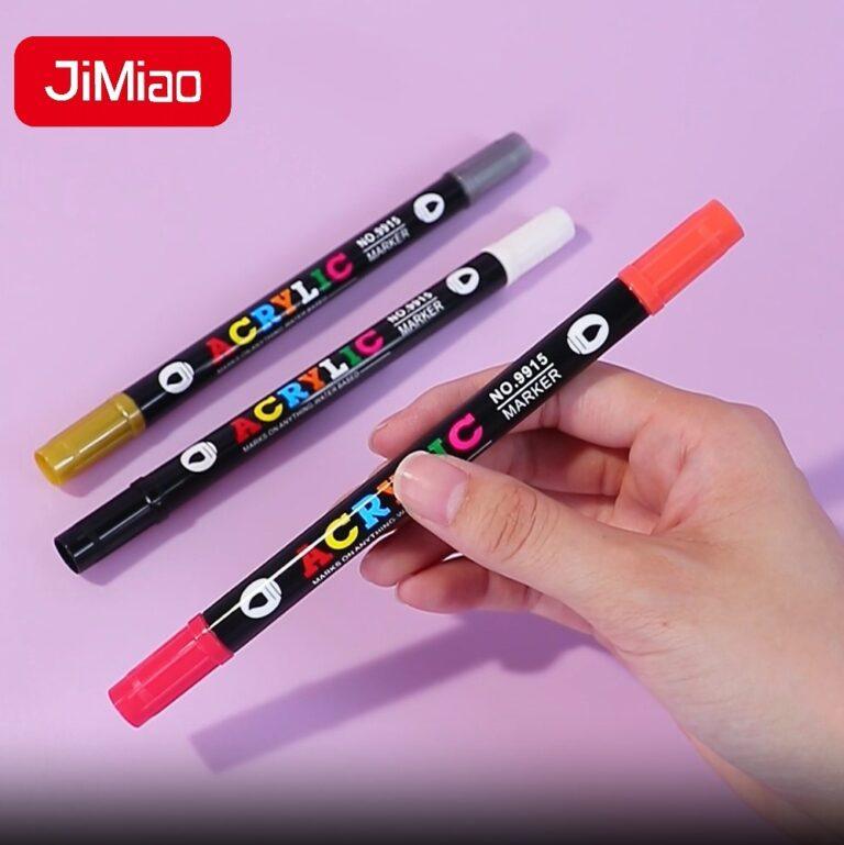 JiMiao Double Headed Different Coloring Acrylic Marker Pens Set