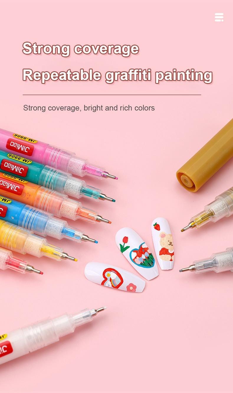 strong coverage repeatable graffiti painting-Nail Art Coloring Marker Pens