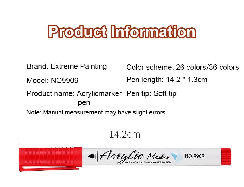 product information -Soft-headed Acrylic Coloring Marker