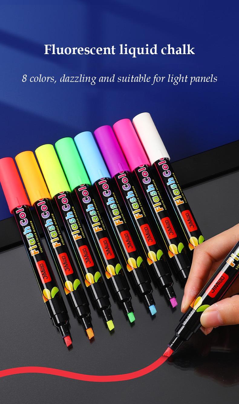 fluorescent liquid chalk -8pcs Liquid Chalk Led Fluorescent Board Special Coloring Marker Pen