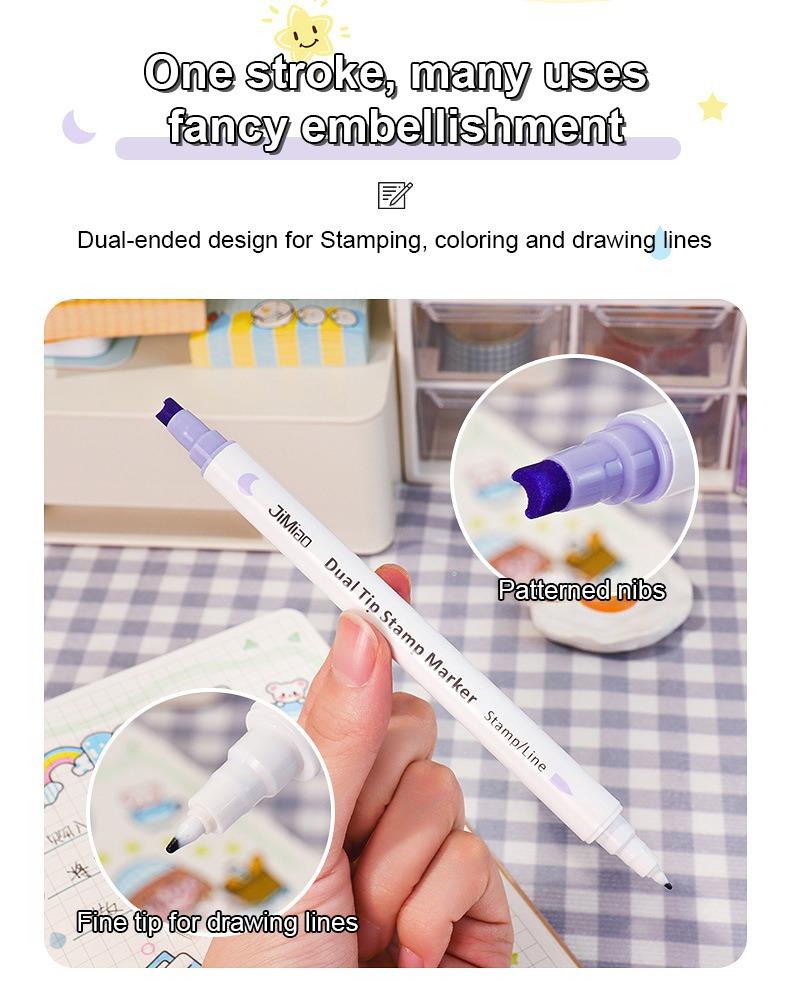 one stroke, many uses fancy embellishment-Stamp Coloring Marker Pen