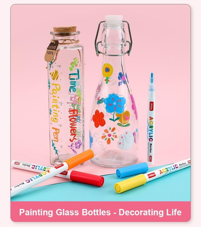 painting glass bottles- decorating life-Valve Acrylicc Coloring Marker Pen 