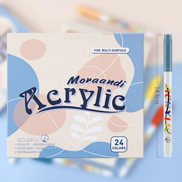 Acrylic Marker Pens Set Morandi Colors Waterproof