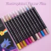 Double-Headed Metallic Acrylic Marker Pens Set