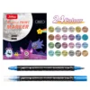 Double-Headed Metallic Acrylic Marker Pens Set