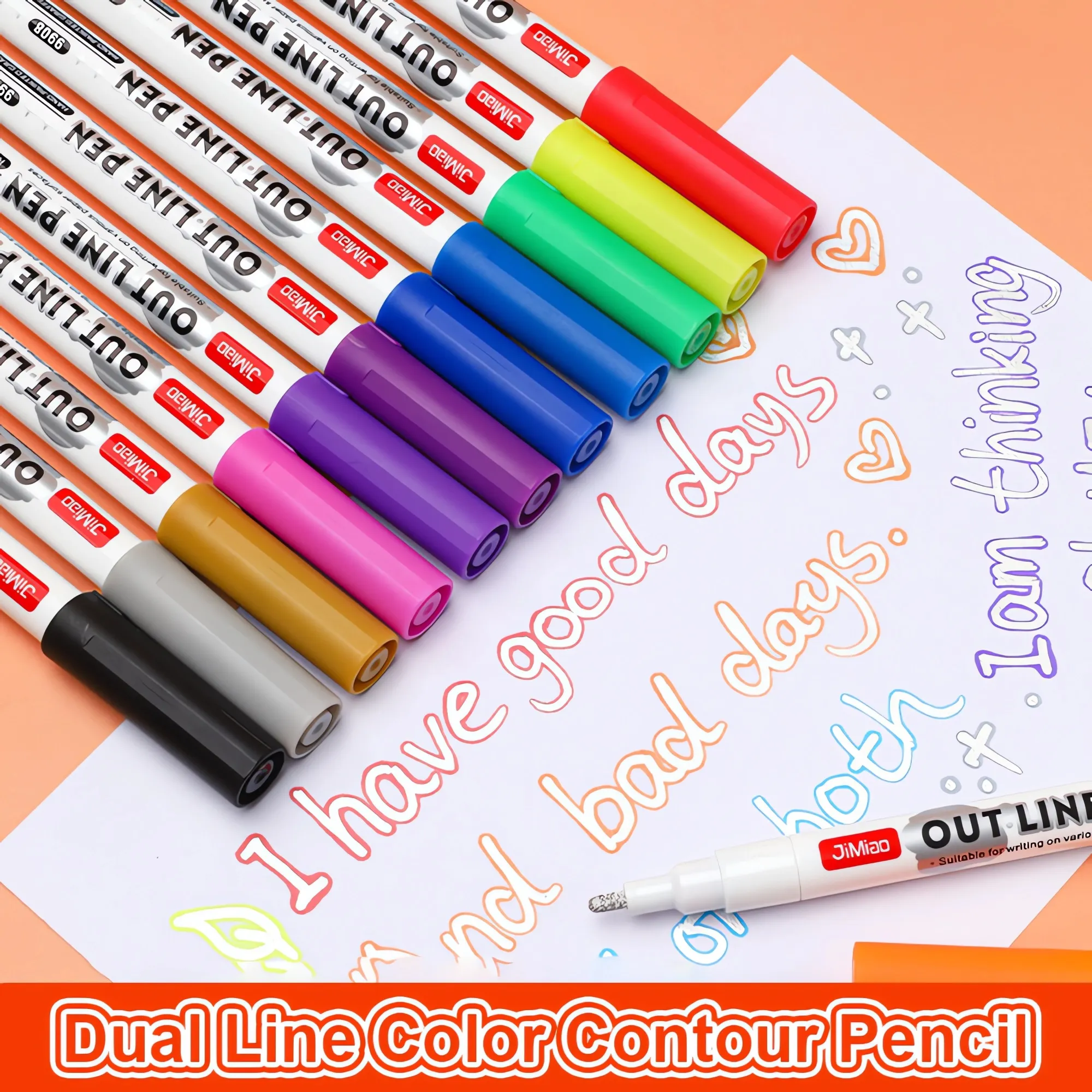 Contour Coloring Marker Pens Set - JiMiao(极描)®