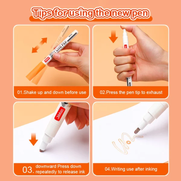 Double Line Contour Glitter Marker Pens Set