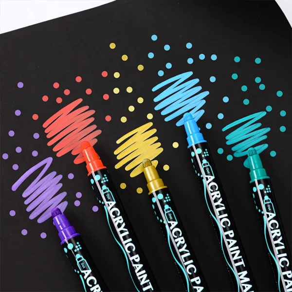 Double Tip Acrylic Marker Pens for Crafts