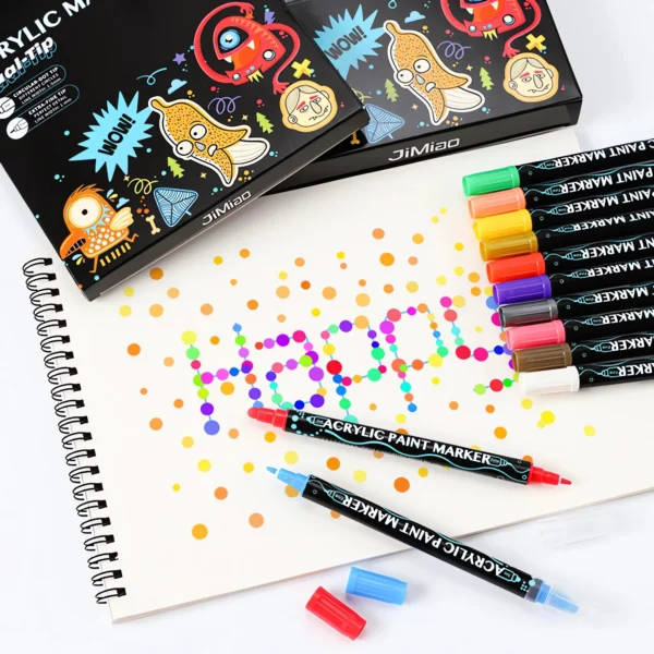 Double Tip Acrylic Marker Pens for Crafts