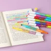 Double Ended Fluorescent Stacking Marker Pen, Dual Color Highlighter for Art and Journaling