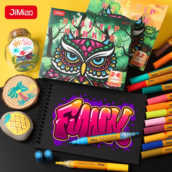 Double-headed Valve Acrylic Coloring Marker Pens