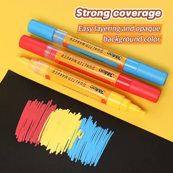 Double-headed Valve Acrylic Coloring Marker Pens