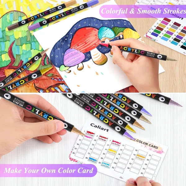 Double headed acrylic coloring marker pens set