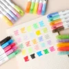 Double headed visible window highlighter pens