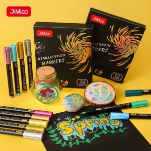 Soft Head Metallic Marker Pens Waterproof