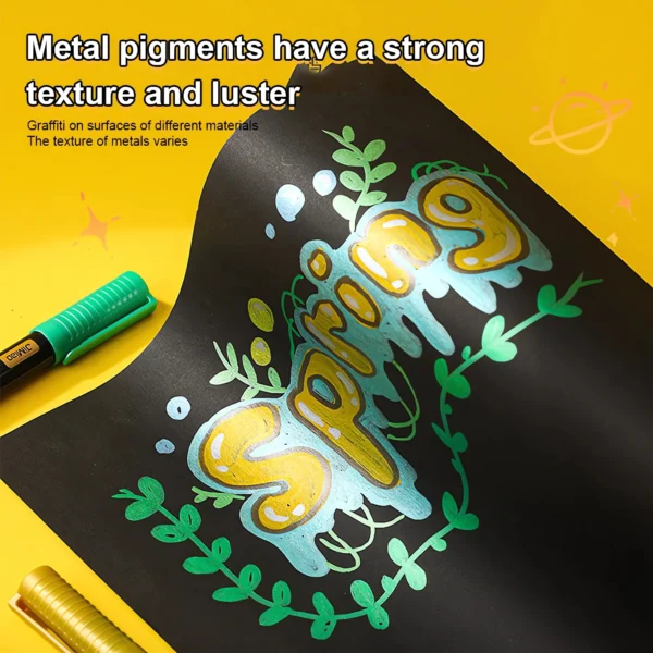Soft Head Metallic Marker Pens Waterproof
