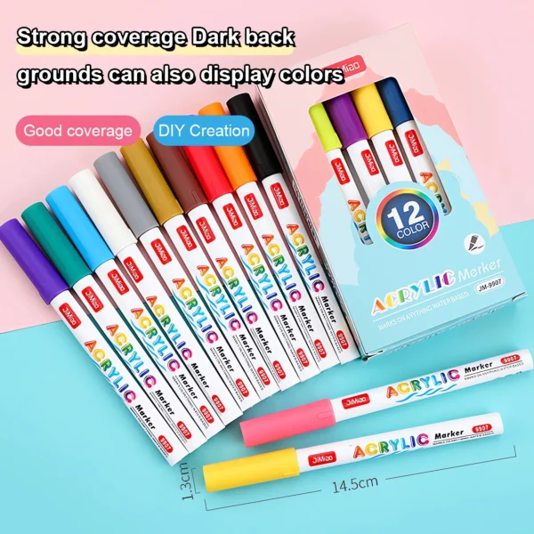 Valve Acrylic Coloring Marker Pens Set
