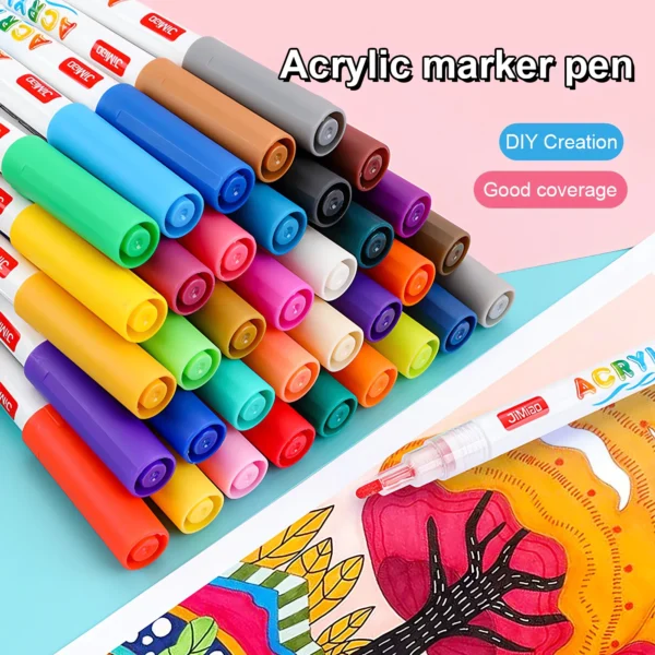 Valve Acrylic Coloring Marker Pens Set