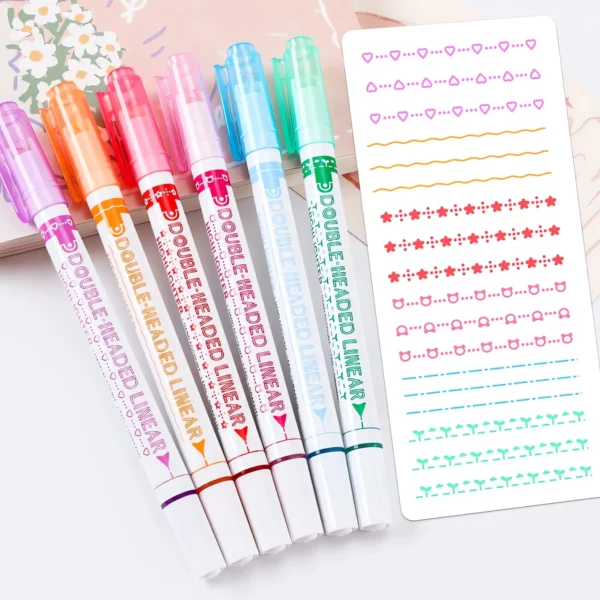 Curve Highlighter Coloring Marker Pens Set