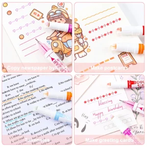 Curve Highlighter Coloring Marker Pens Set