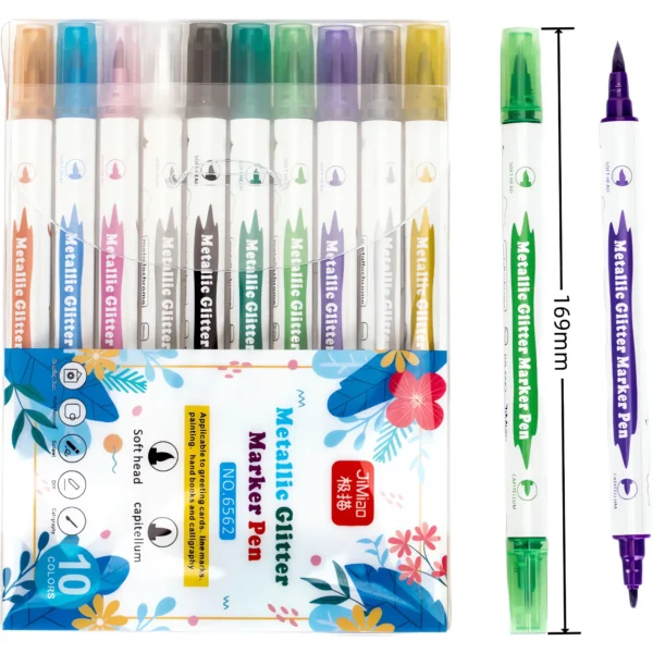 Metallic Coloring Marker Pens Set