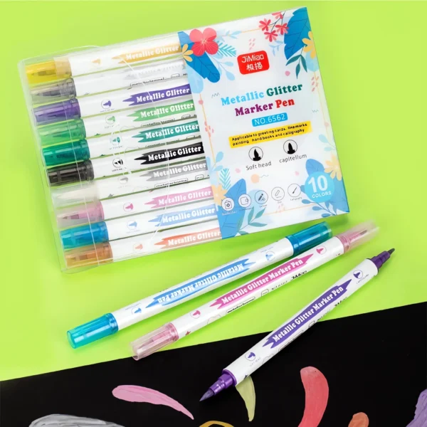 Metallic Coloring Marker Pens Set