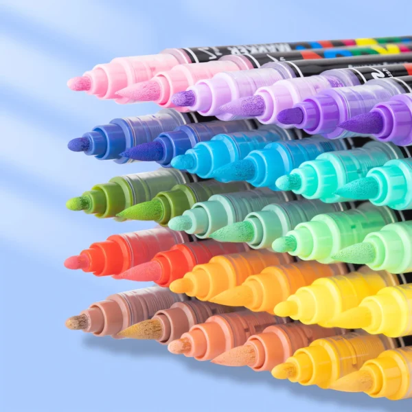 Double-headed direct-flow single-color acrylic pen set-02