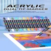 Double-headed direct-flow single-color acrylic pen set-11