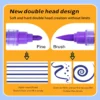 Double-headed direct-flow single-color acrylic pen set-13