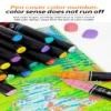 Double-headed direct-flow single-color acrylic pen set-21