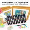 Double-headed direct-flow single-color acrylic pen set-23