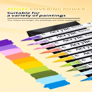Double-headed direct-flow two-color acrylic pen set-22