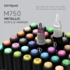 Double headed metal straight liquid acrylic marker pen cross-border-06