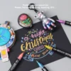 Double headed metal straight liquid acrylic marker pen cross-border-10